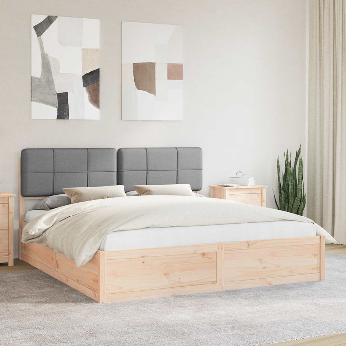 Cadru de pat cu tăblie tapițată Gri deschis 180 x 200 cm - WALTI WALTI