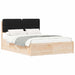 Cadru de pat cu tăblie tapițată cu headboard Negru 160 x 200 cm - WALTI WALTI