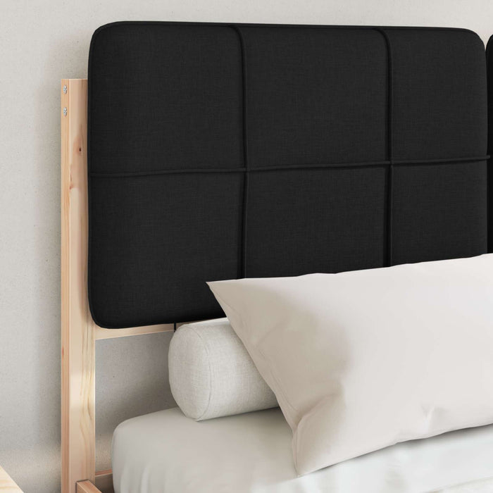 Cadru de pat cu tăblie tapițată cu headboard Negru 150 x 200 cm - WALTI WALTI