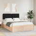 Cadru de pat cu tăblie tapițată cu headboard Negru 140 x 200 cm - WALTI WALTI