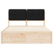 Cadru de pat cu tăblie tapițată cu headboard Negru 140 x 190 cm - WALTI WALTI