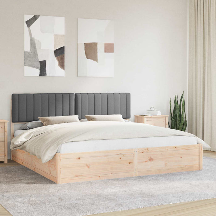 Cadru de pat cu tăblie tapițată Gri închis 200 x 200 cm - WALTI WALTI