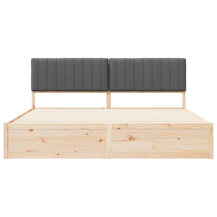 Cadru de pat cu tăblie tapițată Gri închis 200 x 200 cm - WALTI WALTI