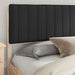 Cadru de pat cu tăblie tapițată cu headboard Negru 200 x 200 cm - WALTI WALTI