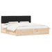 Cadru de pat cu tăblie tapițată cu headboard Negru 200 x 200 cm - WALTI WALTI