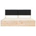 Cadru de pat cu tăblie tapițată cu headboard Negru 200 x 200 cm - WALTI WALTI