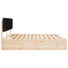 Cadru de pat cu tăblie tapițată cu headboard Negru 200 x 200 cm - WALTI WALTI