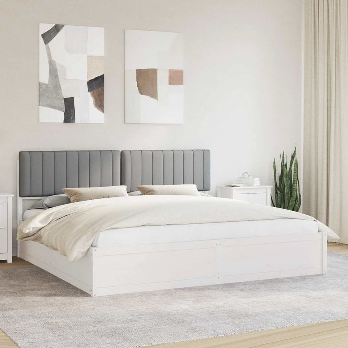 Cadru de pat cu tăblie tapițată Gri deschis 200 x 200 cm - WALTI WALTI