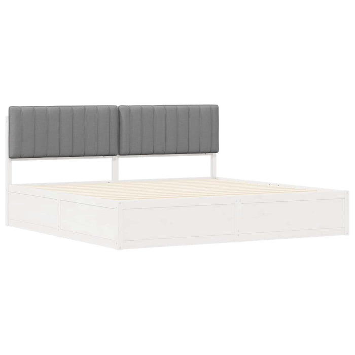 Cadru de pat cu tăblie tapițată Gri deschis 200 x 200 cm - WALTI WALTI