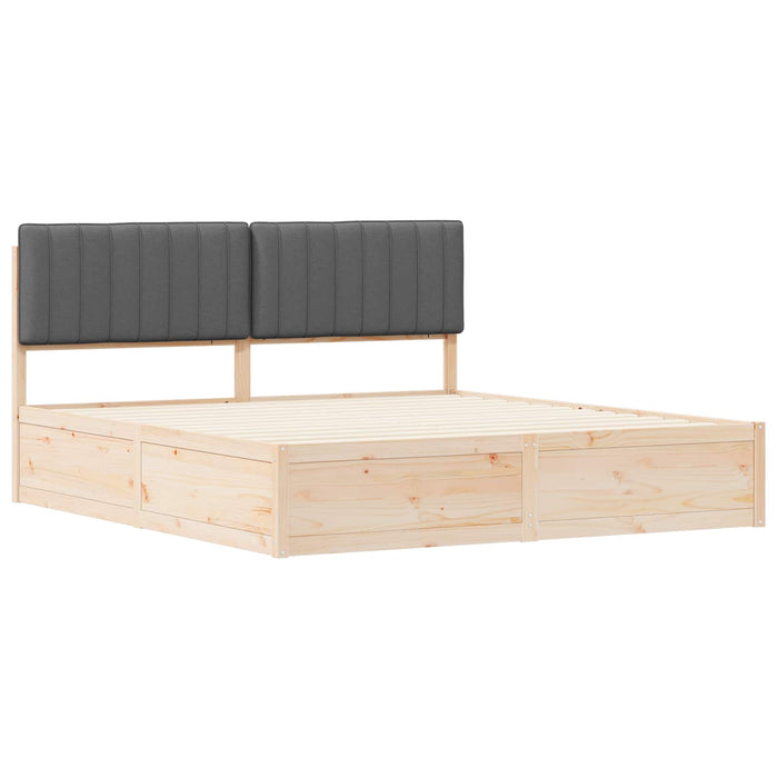 Cadru de pat cu tăblie tapițată Gri închis 180 x 200 cm - WALTI WALTI