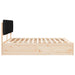 Cadru de pat cu tăblie tapițată cu headboard Negru 180 x 200 cm - WALTI WALTI