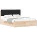 Cadru de pat cu tăblie tapițată cu headboard Negru 160 x 200 cm - WALTI WALTI