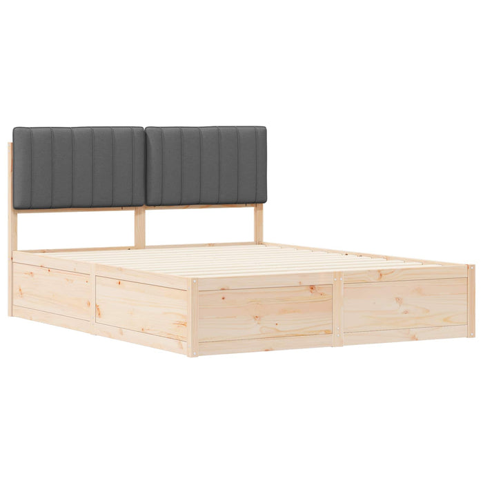 Cadru de pat cu tăblie tapițată Gri închis 150 x 200 cm - WALTI WALTI
