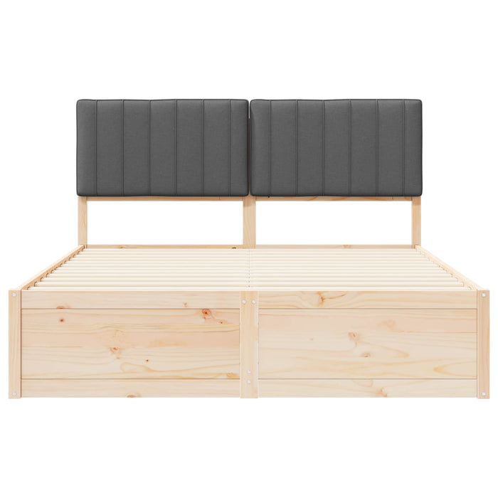 Cadru de pat cu tăblie tapițată Gri închis 150 x 200 cm - WALTI WALTI