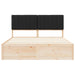 Cadru de pat cu tăblie tapițată cu headboard Negru 150 x 200 cm - WALTI WALTI
