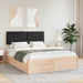 Cadru de pat cu tăblie tapițată cu headboard Negru 135 x 190 cm - WALTI WALTI