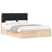 Cadru de pat cu tăblie tapițată cu headboard Negru 135 x 190 cm - WALTI WALTI