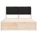 Cadru de pat cu tăblie tapițată cu headboard Negru 135 x 190 cm - WALTI WALTI