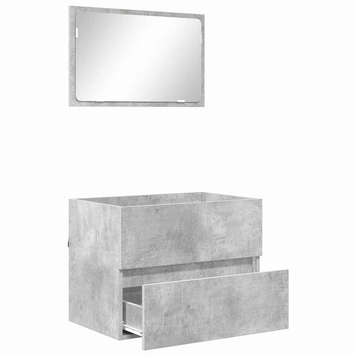 Set de mobilier pentru baie Gri din beton 60 x 38,3 x 45 cm - WALTI WALTI