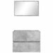 Set de mobilier pentru baie Gri din beton 60 x 38,3 x 45 cm - WALTI WALTI
