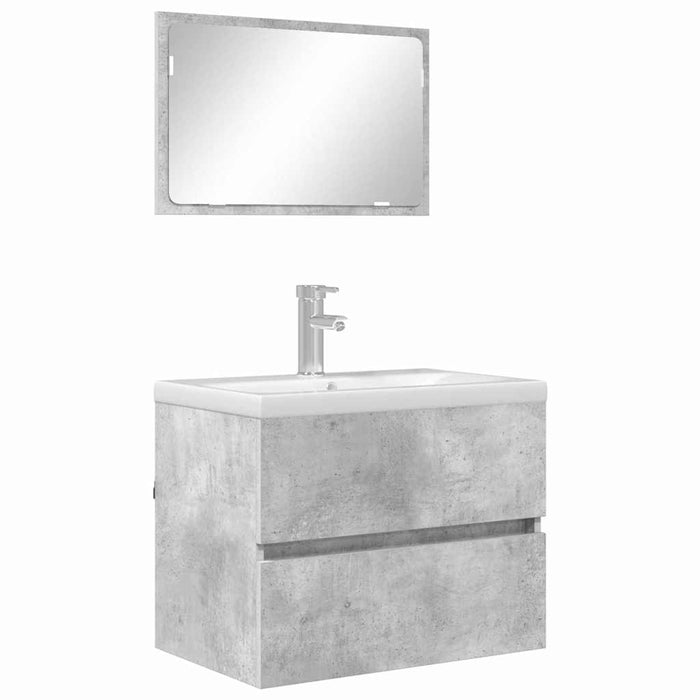 Set de mobilier pentru baie Gri din beton 60 x 38,3 x 45 cm - WALTI WALTI