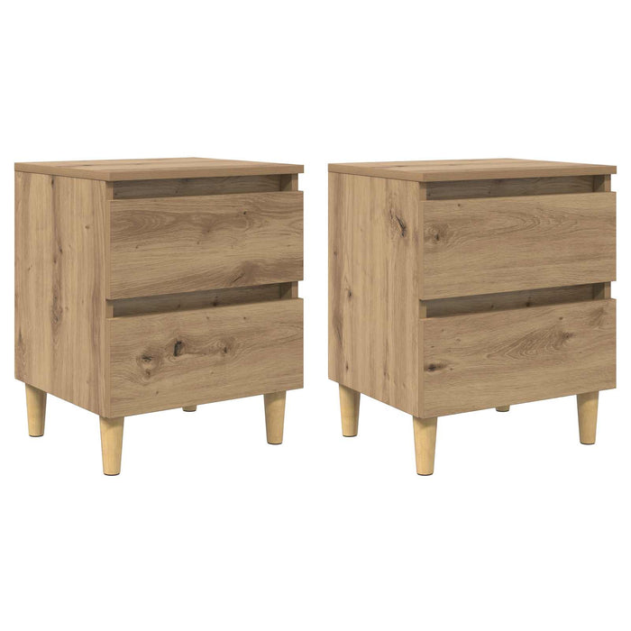 Dulapuri de pat 2 pcs Stejar Artizanal 40 x 35 x 50 cm - WALTI WALTI