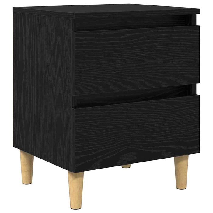Dulap de pat Stejar Negru 40 x 35 x 50 cm Lemn compozit - WALTI WALTI