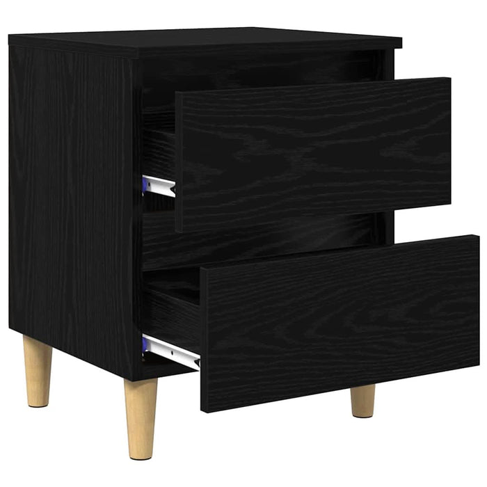 Dulap de pat Stejar Negru 40 x 35 x 50 cm Lemn compozit - WALTI WALTI
