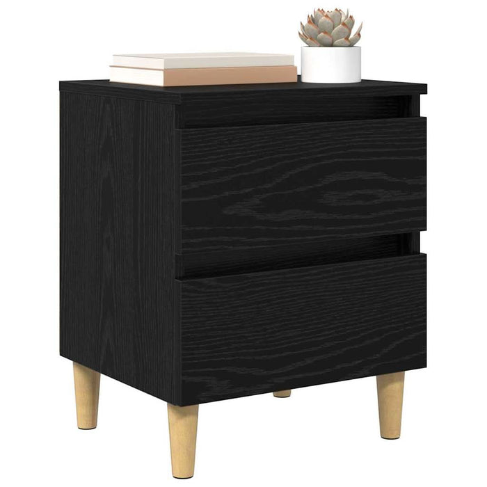 Dulap de pat Stejar Negru 40 x 35 x 50 cm Lemn compozit - WALTI WALTI