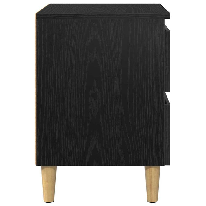 Dulap de pat Stejar Negru 40 x 35 x 50 cm Lemn compozit - WALTI WALTI