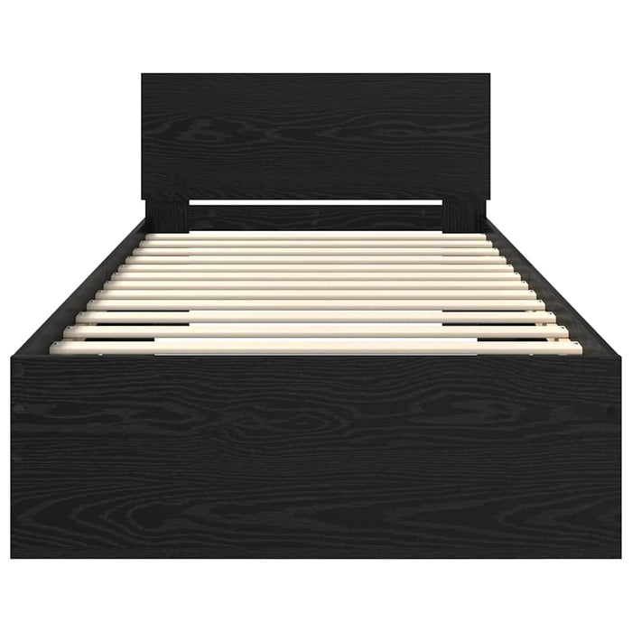 Cadru de pat Stejar Negru 100 x 200 cm Lemn compozit - WALTI WALTI