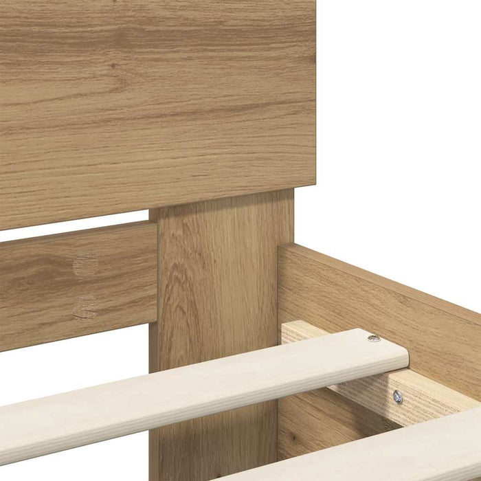 Cadru de pat Stejar Artizanal 90 x 190 cm Lemn compozit - WALTI WALTI