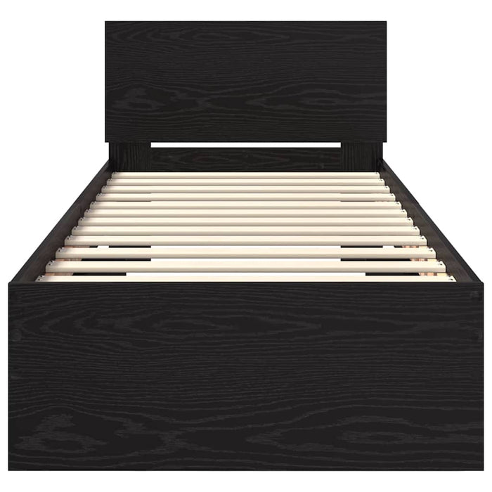 Cadru de pat Stejar Negru 75 x 190 cm Lemn compozit - WALTI WALTI