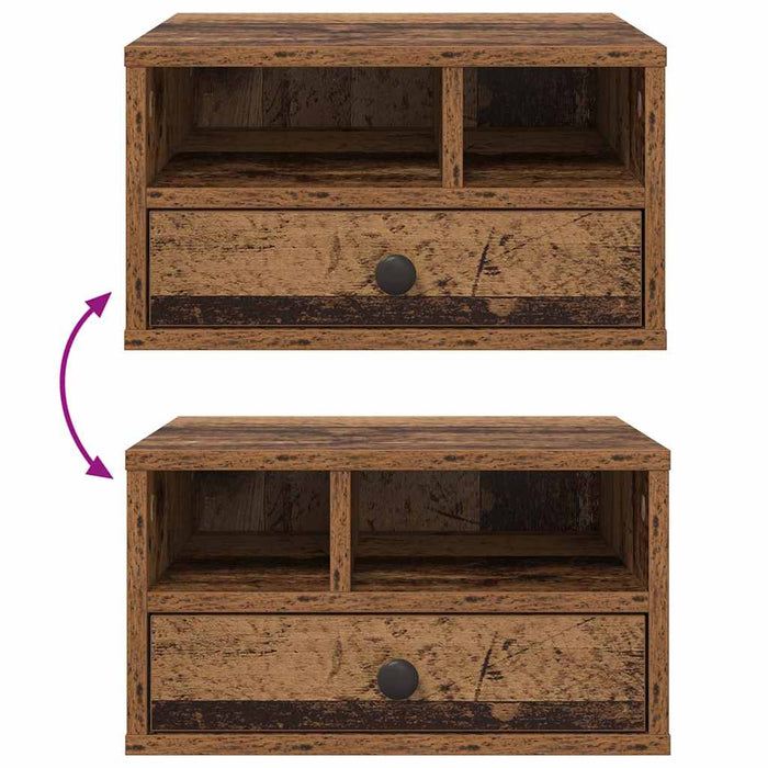 Suport pentru imprimantă cu sertar Lemn Vechi 40 x 32 x 24 cm - WALTI WALTI