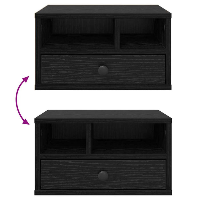 Suport pentru imprimantă cu sertar Stejar Negru 40 x 32 x 24 cm - WALTI WALTI