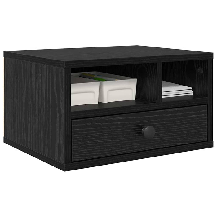 Suport pentru imprimantă cu sertar Stejar Negru 40 x 32 x 24 cm - WALTI WALTI