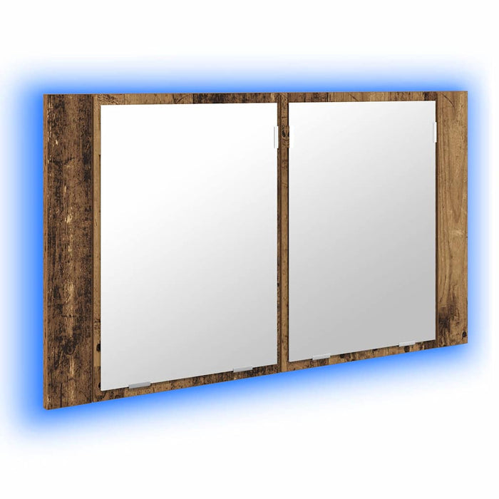 Dulap cu oglindă pentru baie cu raft Lemn Vechi 80 x 12 x 45 cm - WALTI WALTI