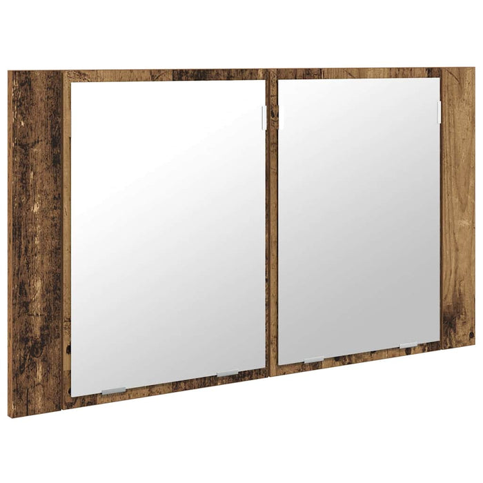 Dulap cu oglindă pentru baie cu raft Lemn Vechi 80 x 12 x 45 cm - WALTI WALTI