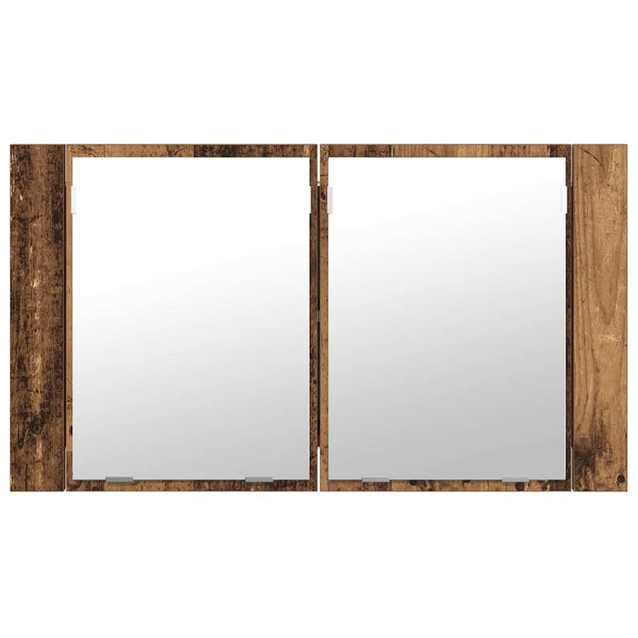 Dulap cu oglindă pentru baie cu raft Lemn Vechi 80 x 12 x 45 cm - WALTI WALTI