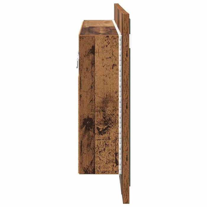 Dulap cu oglindă pentru baie cu raft Lemn Vechi 80 x 12 x 45 cm - WALTI WALTI