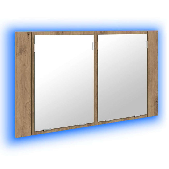 Dulap cu oglindă pentru baie Stejar Artizanal 80 x 12 x 45 cm - WALTI WALTI