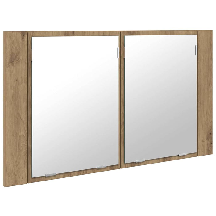 Dulap cu oglindă pentru baie Stejar Artizanal 80 x 12 x 45 cm - WALTI WALTI