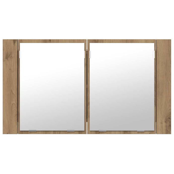 Dulap cu oglindă pentru baie Stejar Artizanal 80 x 12 x 45 cm - WALTI WALTI