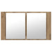 Dulap cu oglindă pentru baie Stejar Artizanal 80 x 12 x 45 cm - WALTI WALTI