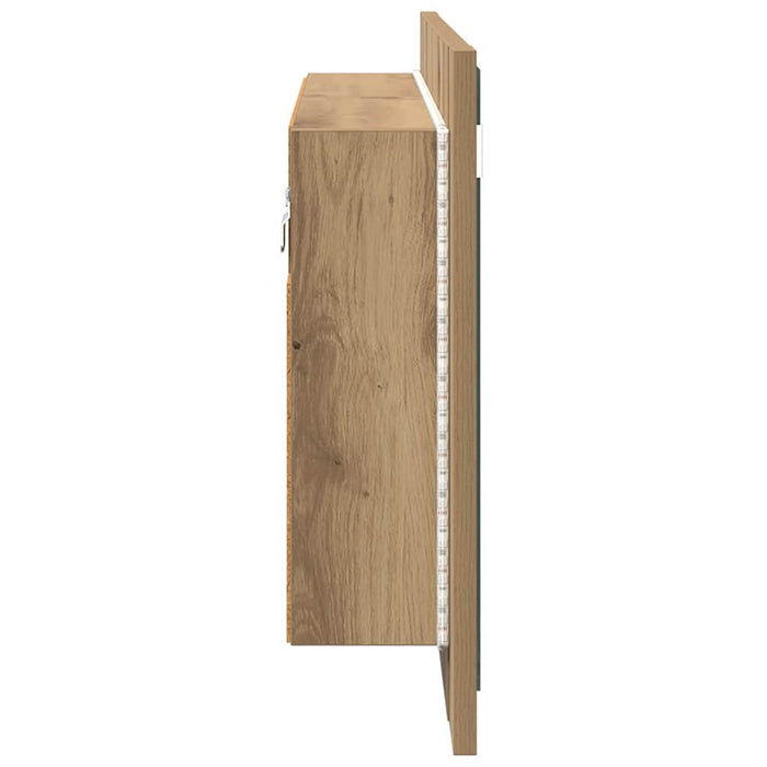 Dulap cu oglindă pentru baie Stejar Artizanal 80 x 12 x 45 cm - WALTI WALTI