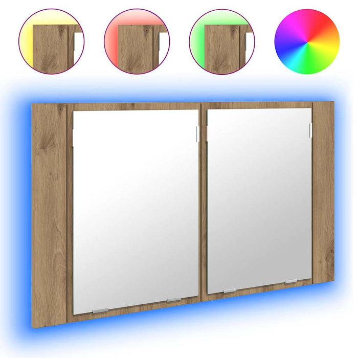 Dulap cu oglindă pentru baie Stejar Artizanal 80 x 12 x 45 cm - WALTI WALTI