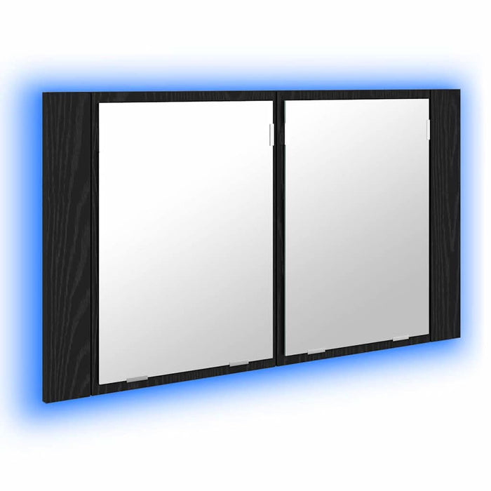 Dulap cu oglindă pentru baie Stejar Negru 80 x 12 x 45 cm - WALTI WALTI
