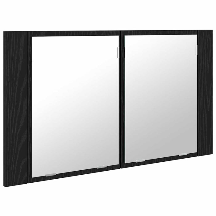 Dulap cu oglindă pentru baie Stejar Negru 80 x 12 x 45 cm - WALTI WALTI