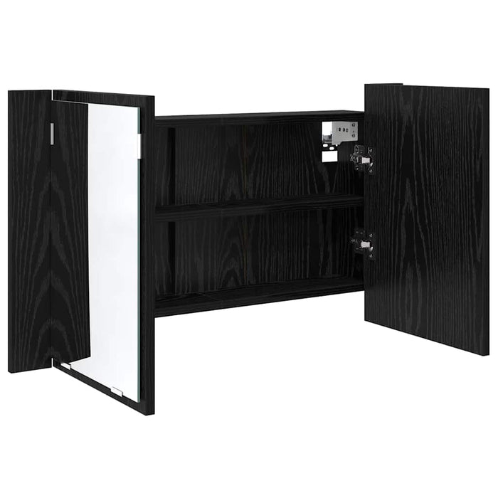 Dulap cu oglindă pentru baie Stejar Negru 80 x 12 x 45 cm - WALTI WALTI