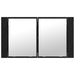 Dulap cu oglindă pentru baie Stejar Negru 80 x 12 x 45 cm - WALTI WALTI